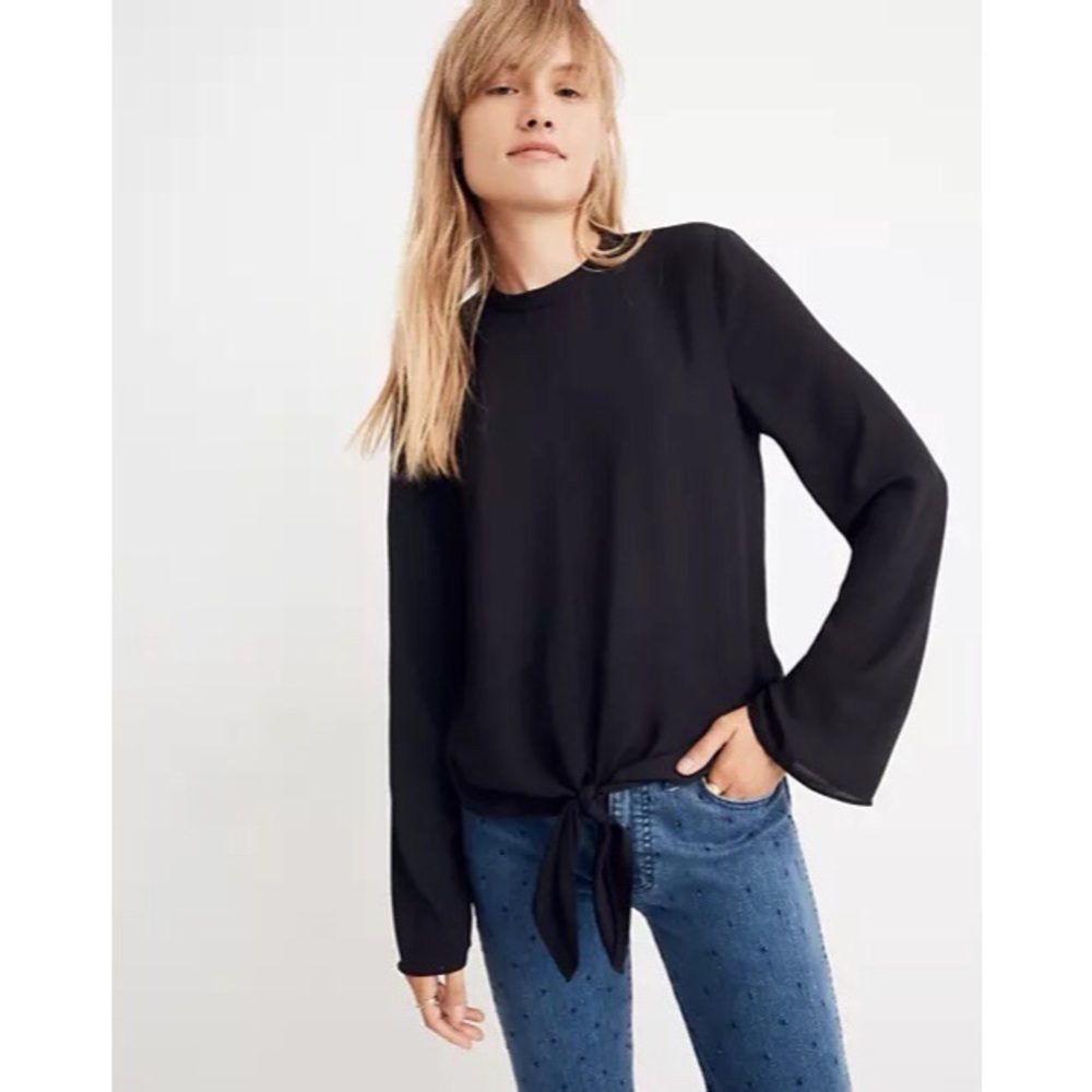 Madewell Bell Sleeve Tie Top